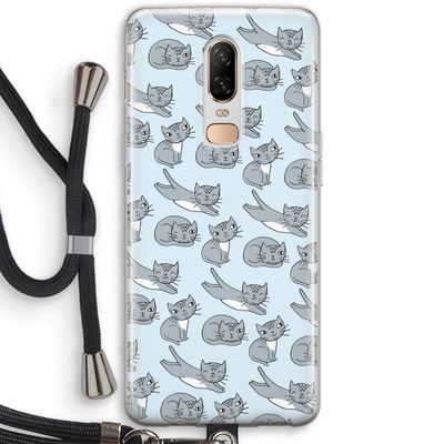 Poezen: OnePlus 6 Transparant Hoesje met koord