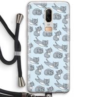 Poezen: OnePlus 6 Transparant Hoesje met koord