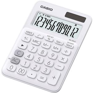 Casio MS-20UC Bureaurekenmachine Wit Aantal displayposities: 12 werkt op zonne-energie, werkt op batterijen (b x h x d) 105 x 23 x 149.5 mm