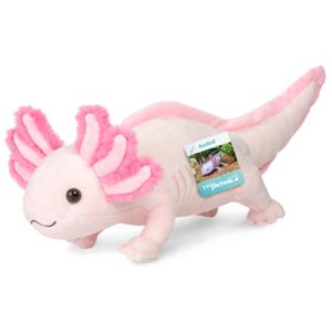 Knuffeldier Axolotl salamander - zachte pluche stof - premium kwaliteit knuffels - roze - 36 cm