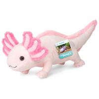 Knuffeldier Axolotl salamander - zachte pluche stof - premium kwaliteit knuffels - roze - 36 cm   - - thumbnail