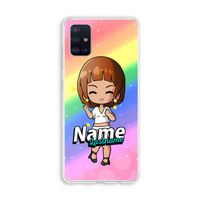 Chibi Maker vrouw: Galaxy A51 4G Transparant Hoesje