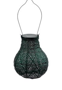 Solar lampion bulb ikat 16 cm groen - Lumiz