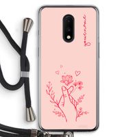 Giving Flowers: OnePlus 7 Transparant Hoesje met koord