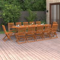 13-delige Tuinset 280x90x75 cm massief acaciahout