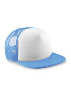 Beechfield CB645 Vintage Snapback Trucker Cap - Sky Blue/White - One Size