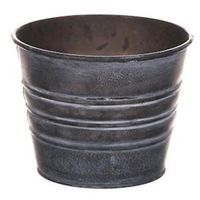 3x Zinken emmer/plantenpotje 14 x 12 cm   -