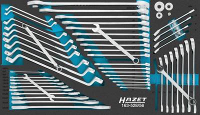 HAZET Sleutelgereedschapset 163-528/56 - Buiten-zeskant-profiel, Buitentwaalfkant tractieprofiel - 56-delig - 6 x 7 - 34 x 36