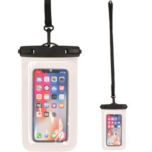 Set van 2x stuks Bellatio Design waterdicht telefoonhoesje voor alle telefoons tot 6 inch wit