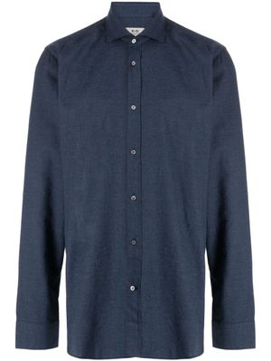 Corneliani chemise en coton à manches longues - Bleu