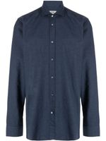 Corneliani chemise en coton à manches longues - Bleu