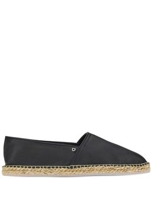 Ferragamo espadrilles en cuir à boucle Gancini - Noir