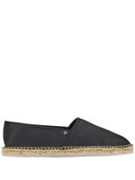 Ferragamo espadrilles en cuir à boucle Gancini - Noir