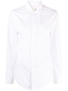 R13 chemise en coton à design superposé - Blanc