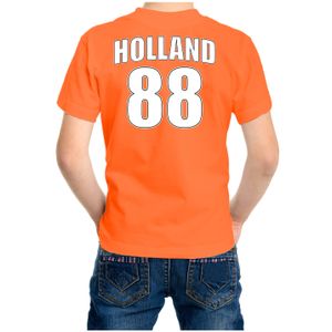 Oranje t-shirt met rugnummer 88 - Holland / Nederland fan shirt voor kinderen