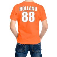 Oranje t-shirt met rugnummer 88 - Holland / Nederland fan shirt voor kinderen