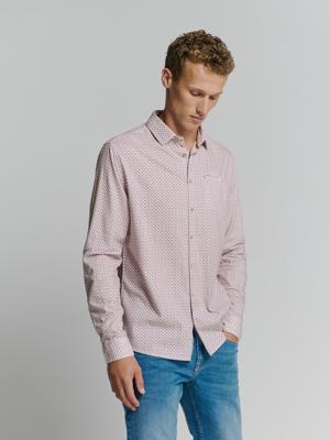 No- Excess Shirt Allover Printed Overhemd 146 Mauve