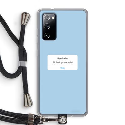 Reminder: Samsung Galaxy S20 FE / S20 FE 5G Transparant Hoesje met koord