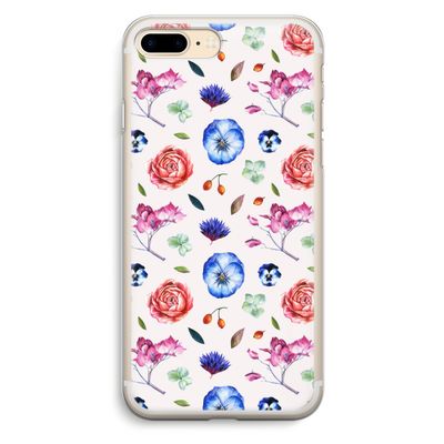 Bloemetjes: iPhone 7 Plus Transparant Hoesje