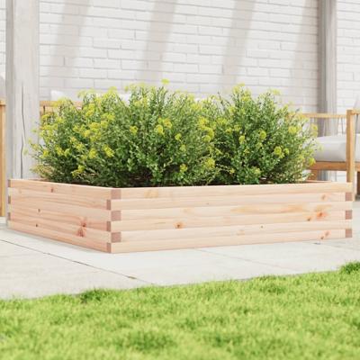 VidaXL Plantenbak 110x110x23 cm massief grenenhout