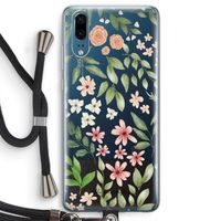 Botanical sweet flower heaven: Huawei P20 Transparant Hoesje met koord