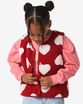 HEMA Kindergilet hartjes rood (rood)