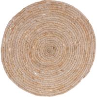 Excellent Houseware Placemats - 1x - rond - riet - gevlochten - rotan - 38 cm - thumbnail