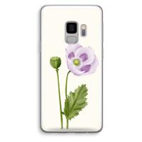 Purple poppy: Samsung Galaxy S9 Transparant Hoesje