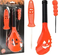 Halloween snijset pompoen 3-delig oranje