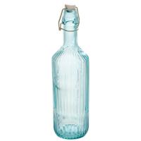 Secret de Gourmet Beugelfles / Weckfles - blauw glas - luchtdicht - 1 liter - waterfles