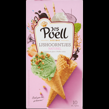 Jos Poell IJshoorntjes Naturel 10 Stuks 125 g bij Jumbo