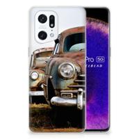 OPPO Find X5 Pro | Siliconen hoesje | met foto Vintage Auto