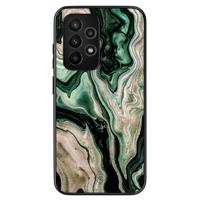 Samsung Galaxy A52 hoesje - Green waves - thumbnail