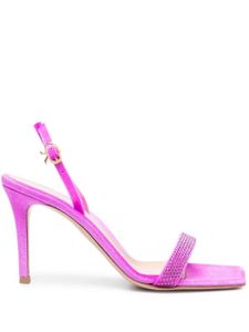 Gianvito Rossi sandales Britney 95 mm à ornements strassés - Rose