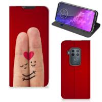 Motorola One Zoom Hippe | Standcase | Liefde - Origineel Romantisch Cadeau