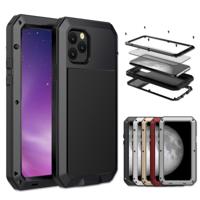 Voor iPhone 11 Pro metalen Armor Triple proofing beschermhoes (zwart)