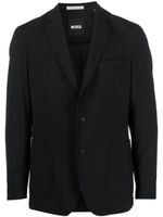 BOSS blazer boutonné à revers crantés - Noir