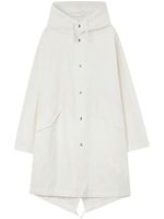 Jil Sander fishtail hooded cotton parka - Blanc - thumbnail