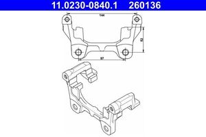 Houder, remklauw 11023008401