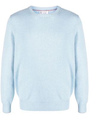 Brunello Cucinelli pull léger en cachemire - Bleu