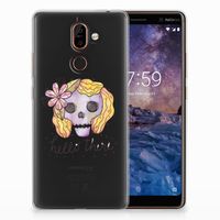 Silicone Back Case Nokia 7 Plus Boho Skull - thumbnail