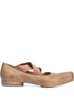 Uma Wang ballerines à bout carré et brides croisées - Tons neutres