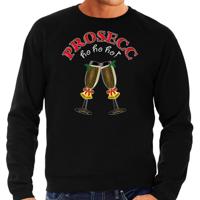 Foute Kersttrui/sweater voor heren - prosecco - zwart - ho ho ho - kerstborrel - thumbnail