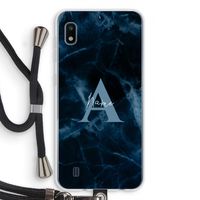 Midnight Marble: Samsung Galaxy A10 Transparant Hoesje met koord Midnight Marble: Samsung Galaxy A10 Transparant Hoesje met koord