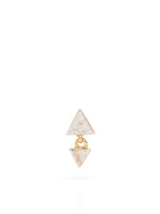 MARIA TASH puce d'oreille Triangle en or blanc 18ct pavée de diamants