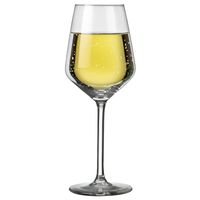 6x Luxe witte wijn glazen 370 ml Carre   -