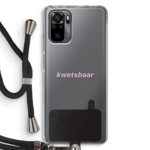 kwetsbaar: Xiaomi Redmi Note 10 Pro Transparant Hoesje met koord