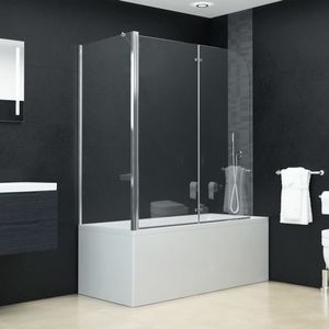 VidaXL Douche klapwand 120x68x130 cm esg