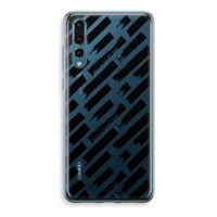 Zwarte vegen: Huawei P20 Pro Transparant Hoesje