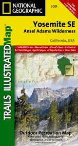 Wandelkaart 309 Yosemite SE - Ansel Adams Wilderness | National Geographic